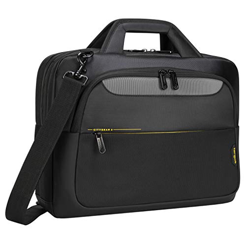 Targus TCG455GL CityGear 12-14" Topload Notebook-Tasche – Schwarz Stoßdämpfenden Schichten Netztaschen und -fächer mit Reißverschluss von Targus