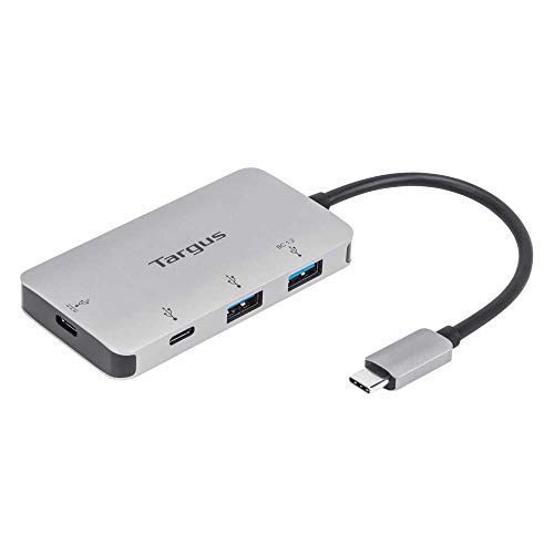 Targus USB Hub, USB Adapter von USB-C auf je 2x USB-A 3.2 und USB-C, Dockingstation mit USB-A Schnelllade-Anschluss, für Windows, MacOS & Chrome OS – ACH228EU von Targus