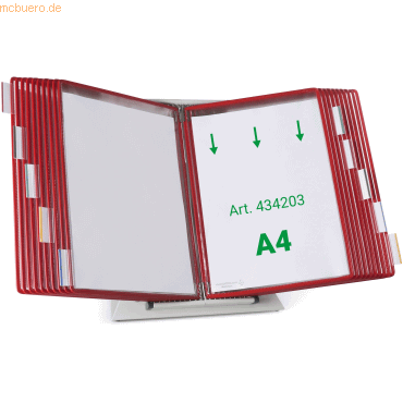 Tarifold Wandsichttafelsystem Pult A4 grau Metall mit 20 Sichttafeln A von Tarifold