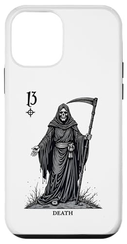 Hülle für iPhone 12 mini Death Tarot Card Shirt Gothic Satanic Skeleton Grim Reaper von Tarot Card Reading Goth Clothing