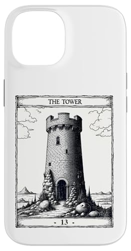 Hülle für iPhone 14 Vintage The Tower – Okkulte Esoterische Symbolik Tarotkarte von Tarot Card Reading Goth Clothing