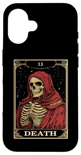 Hülle für iPhone 16 Grim Reaper Skeleton Pagan Satanic Gothic - Death Tarot Card von Tarot Card Reading Goth Clothing