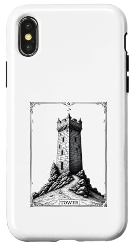 Hülle für iPhone X/XS Die Turm-Tarotkarte – Okkulte Transformation im gotischen von Tarot Card Reading Goth Clothing