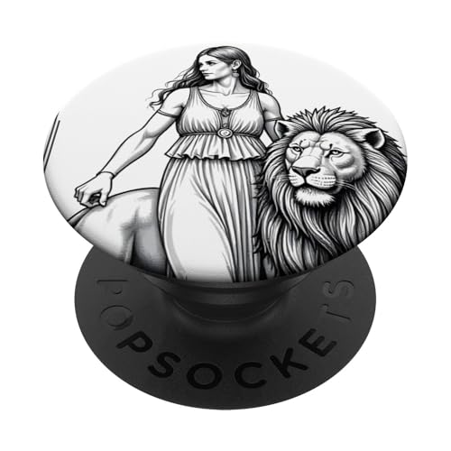 Strength Tarot Card - Classic Major Arcana Aesthetic PopSockets Klebender PopGrip von Tarot Card Reading Goth Clothing