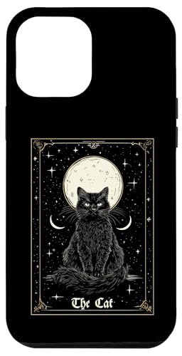 The Cat Tarot Card Moon Vintage Empress Black Cat Hülle für iPhone 12 Pro Max von Tarot Card Reading Goth Clothing