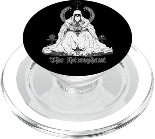 The Hierophant Tarot Card - Dark Art Grunge Occult Style PopSockets PopGrip für MagSafe von Tarot Card Reading Goth Clothing