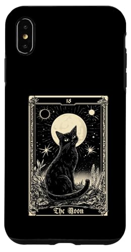 The Moon Tarot Card Halloween Black Cat Horror Aesthetic Hülle für iPhone XS Max von Tarot Card Reading Goth Clothing