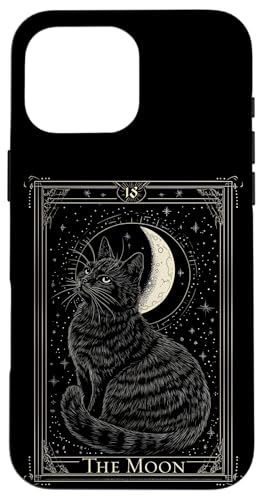 Vintage Tarot Card Der Mond okkulte Tierliebhaber Design Hülle für iPhone 16 Pro Max von Tarot Card Reading Goth Clothing