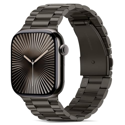 Tasikar Armband Kompatibel mit Apple Watch Armband 49mm 46mm 45mm 44mm 42mm Prämie Edelstahl Metall Ersatz Armband Kompatibel mit Apple Watch SE 2 SE Series 10 9 8 7 6 5 4 3 2 1 (Graphit) von Tasikar