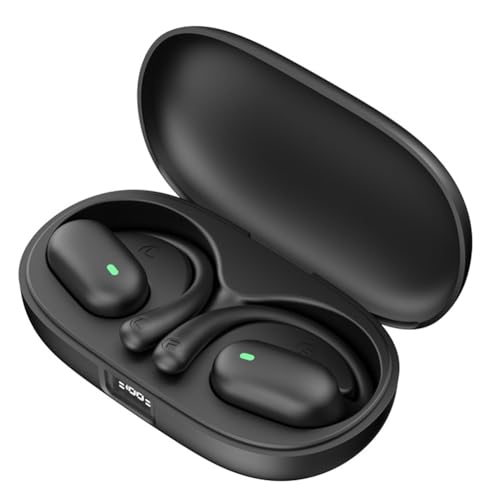 Tassety Open Wireless Kopfhörer Air Conduction Bluetooth 5.3 Kopfhörer X18 Sport In-Ear Hängende Digitalanzeige Ultralang Standby von Tassety