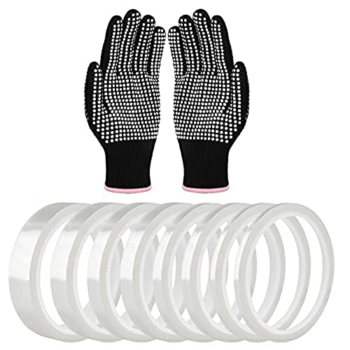 Tassety Wärmeband für Sublimation, mit widerstandsfähigen Handschuhen, Transferband, Sublimationsdruck, 5 Größen, 30 m pro Rolle, 8 Rollen von Tassety