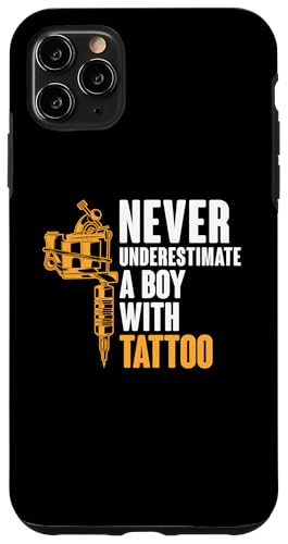 Hülle für iPhone 11 Pro Max Unterschätzen Sie niemals einen Jungen mit Tätowierung tätowiert von Tattooing Tattooed Tattoo Lover Gifts