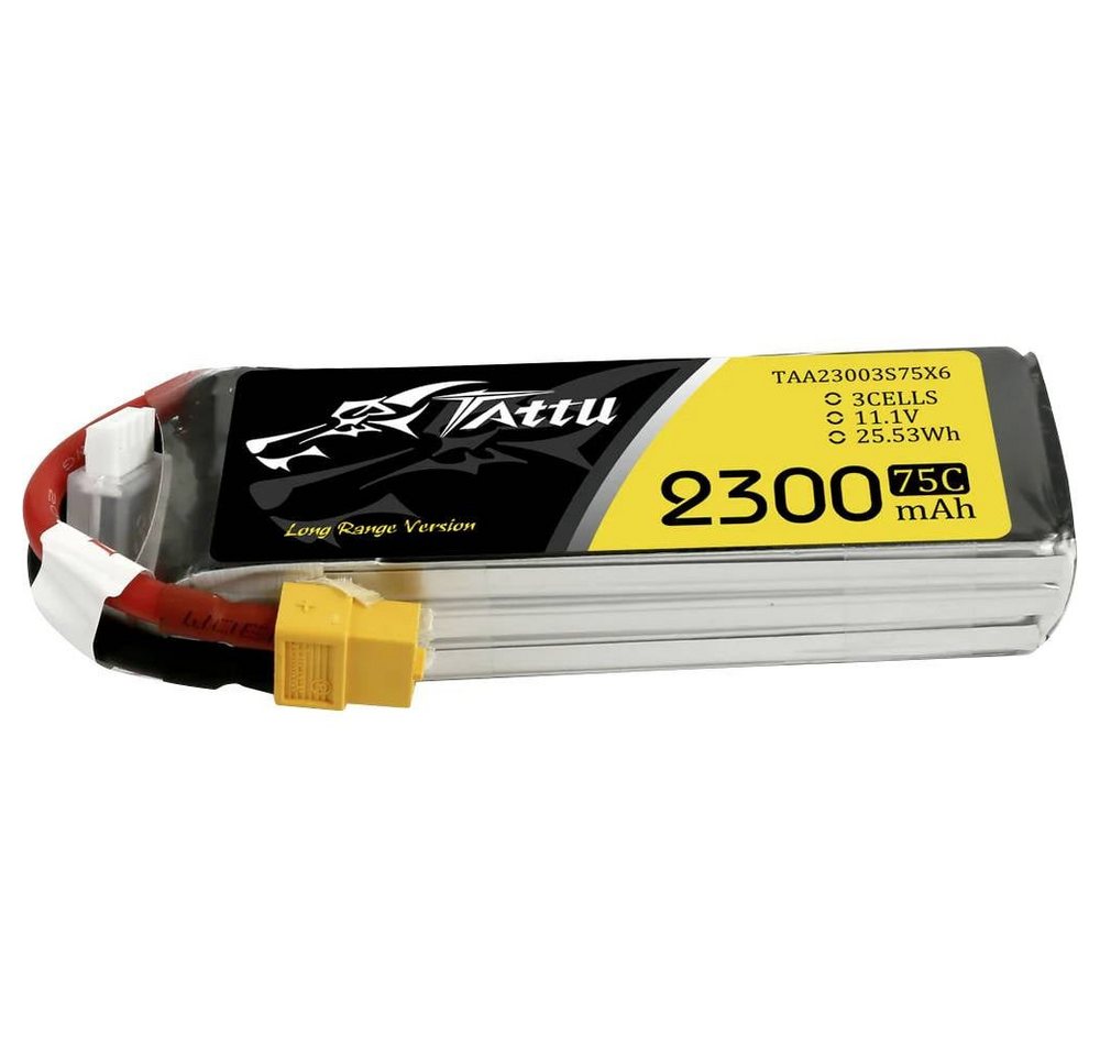 Tattu 2300mAh 11.1V 75C 3S1P Lipo Battery Pack with Akku von Tattu