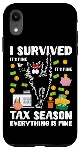 Hülle für iPhone XR Steuersaison überlebt, alles ist in Ordnung, Steuerberater von Tax Season Accountant Gift Idea For Auditor Funny