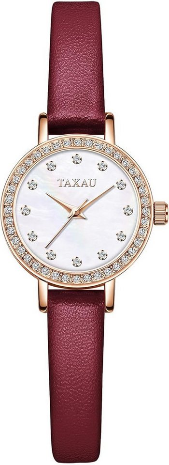 Taxau Luxuriöse Damen Watch, mit kleinen Diamanten für einen einzigartigen Look. Quarzwerk von Taxau