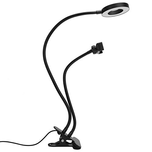 Licht, 2 in 1 LED Selfielampe mit Handyhalterung, Schreibtischlampe für E-Stream von Tbest