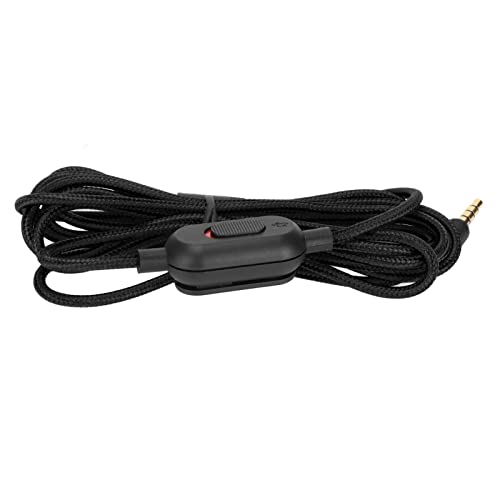 Tbest Electronic Appnce, Comer Electronics, Ariesgaming Headset-Kabel, Gewebtes Kopfhörerkabel mit Lautstärkeregler und Schalter für G Pro G Pro X G433 33 Schwarz (BLACK) von Tbest