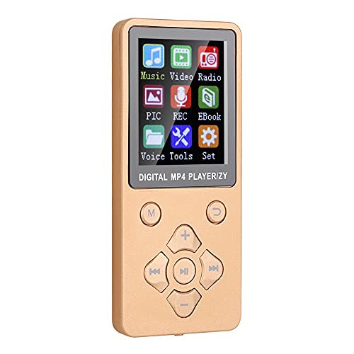 Tbest Hör- und Kopfhörer, T1 Musik, MP3, MP4-Player, unterstützt 32 G Speicherkarte, gekreuzte Tasten, Schwarz (Roségold) von Tbest