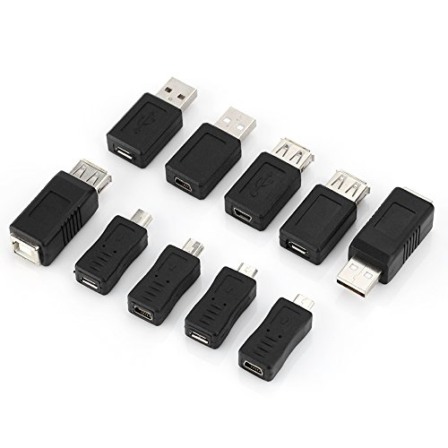 Tbest Packung mit 40 Mehreren USB2.0-Adaptern, Abgewinkelt, Micro-Typ-B-Stecker-Buchse-Konverter, Anschlüsse, Computerzubehör und Peripheriegeräte von Tbest