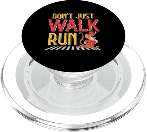 Don't Just Walk Run – inspirierendes, aktives Lifestyle-Design PopSockets PopGrip für MagSafe von Tcool