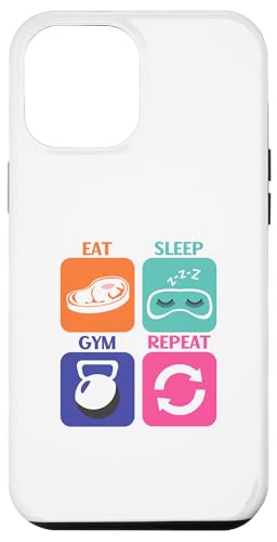 Hülle für iPhone 15 Plus Eat Sleep Gym Repeat von Tcool