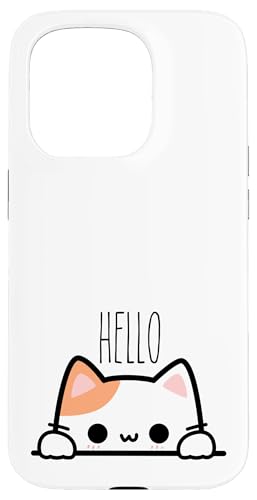 Hülle für iPhone 15 Pro Rae inspirierte Dunn niedliche entzückende lustige Haustier-Hallo Cartoon-Katze von TeaTime Design Studio