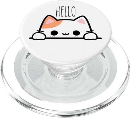 Rae inspirierte Dunn niedliche entzückende lustige Haustier-Hallo Cartoon-Katze PopSockets PopGrip für MagSafe von TeaTime Design Studio