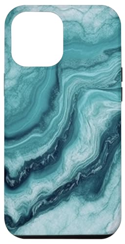Hülle für iPhone 13 Pro Max Türkis Blau Aquarell, Abstrakte Türkisfarbene Kunst von Teal & Türkise Design Boho-Blau Für Frau & Mann