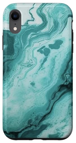 Hülle für iPhone XR Türkis Blau Aquarell, Abstrakte Türkisfarbene Kunst von Teal & Türkise Design Boho-Blau Für Frau & Mann