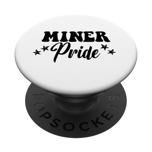 Miner Pride High School Miners Sportmannschaft Bergleute PopSockets Klebender PopGrip von Team Spirit School Mascot Co.