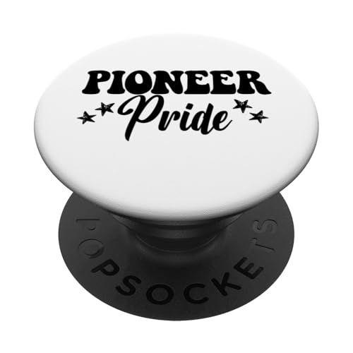 Pioneer Pride High School Pioneers, Pioniere der Sportmannschaft PopSockets Klebender PopGrip von Team Spirit School Mascot Co.