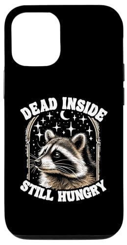 Hülle für iPhone 14 Pro Dead Inside ist immer noch hungriger Goth-Emo-Waschbär von Team Trash Raccoon Designs