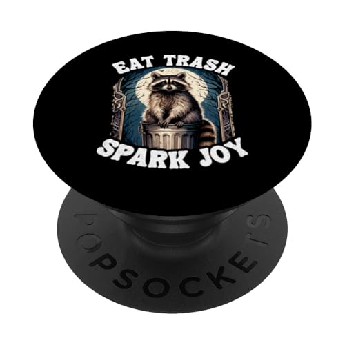 Eat Trash Spark Joy Waschbär PopSockets mit austauschbarem PopGrip von Team Trash & Raccoon Designs