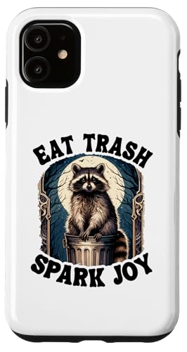 Hülle für iPhone 11 Eat Trash Spark Joy Waschbär von Team Trash & Raccoon Designs