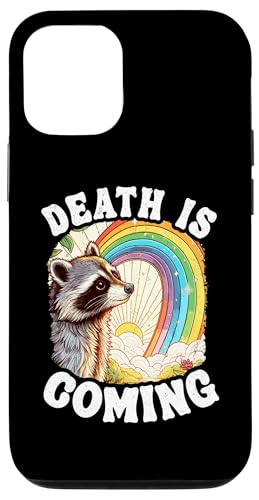 Hülle für iPhone 14 Death Is Coming Waschbär Regenbogen Lustiger Waschbär von Team Trash & Raccoon Designs