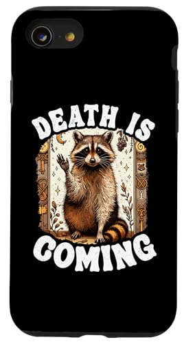 Hülle für iPhone SE (2020) / 7 / 8 Death Is Coming Waschbär von Team Trash & Raccoon Designs