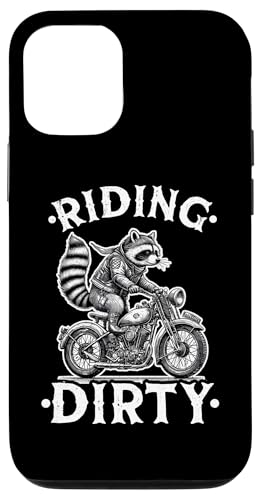 Hülle für iPhone 15 Dreckiger lustiger Motorradfahrer, Biker-Waschbär von Team Trash & Raccoon Motorcycle Designs