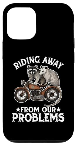 Hülle für iPhone 15 Reit weg von unseren Problemen Motorrad Opossum Raccoon von Team Trash & Raccoon Motorcycle Designs