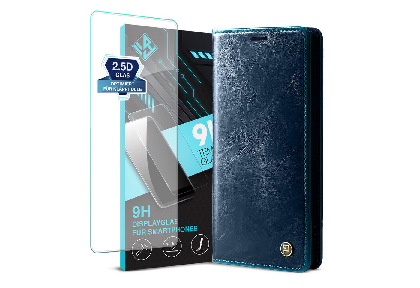 Tec-Expert Handyhülle Tasche Hülle für Samsung Galaxy A50 & A50s 6.4 Zoll, 6.4, Cover Klapphülle Case mit Kartenfach RFID Schutz aufstellbar von Tec-Expert