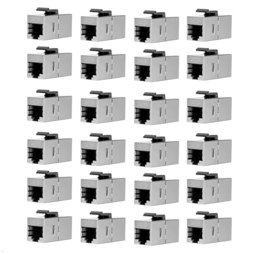 TecLines Keystone Modul Cat 6a 2x RJ45 Buchse, TKM016 (24) LAN, Ethernet, Patchkabel, Kupplung, Verbinder, Netzwerk, Patchpanel von TecLines