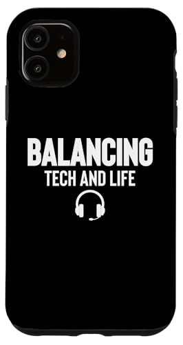 Hülle für iPhone 11 Balancing Tech And Life Tech Support IT Hotline von Tech Support Designs Hotline Techniker
