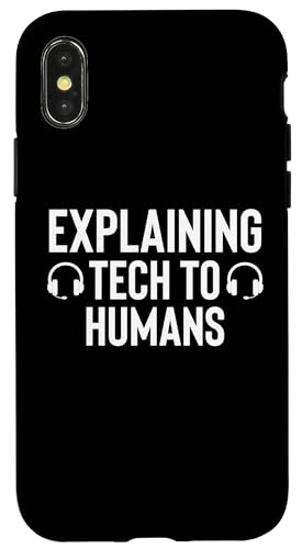 Hülle für iPhone X/XS Explaining Tech To Humans Tech Support IT Hotline von Tech Support Designs Hotline Techniker