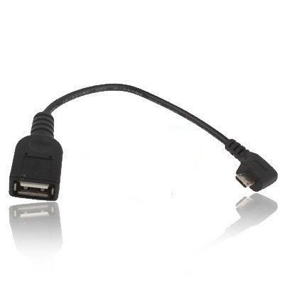 'Kabel USB OTG Winkel 90 ° 30 cm USB Host/Adapter für Google Nexus 7 – 7 Tablet 16 GB | 32 GB und für Smartphones und Tablets mit Micro USB Anschluss OTG von TechExpert