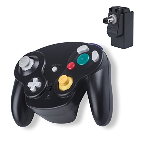 Wireless Controller für Gamecube Ersatz 2.4G Bluetooth NGC Gamepad Joystick GC Controller für Gamecube Pad Games Spiele mit Empfänger-Adapter für Gamecube Wii U NGC GC von TechKen