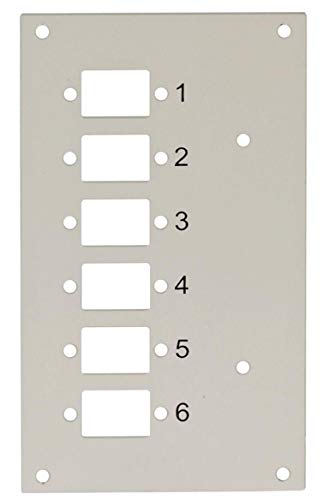 Techly 109825 Frontblende 6 Anschlüsse SC-Simplex für optische Box grau von Techly