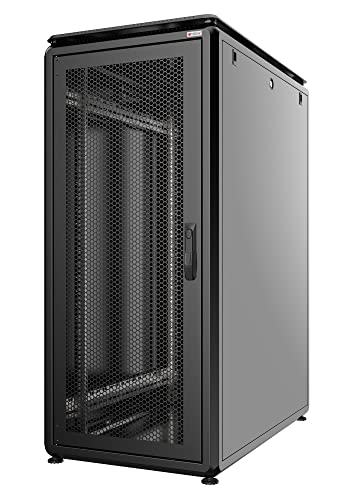 Techly Professional 364712 Server Rack 19 Zoll 800 x 1200 42U Schwarz Gittertür Serie Evolution belüftet schwarz von Techly