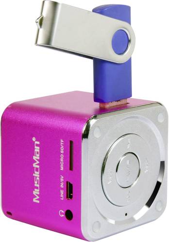 Technaxx Mini Lautsprecher MusicMan Mini AUX, SD, USB Pink von Technaxx