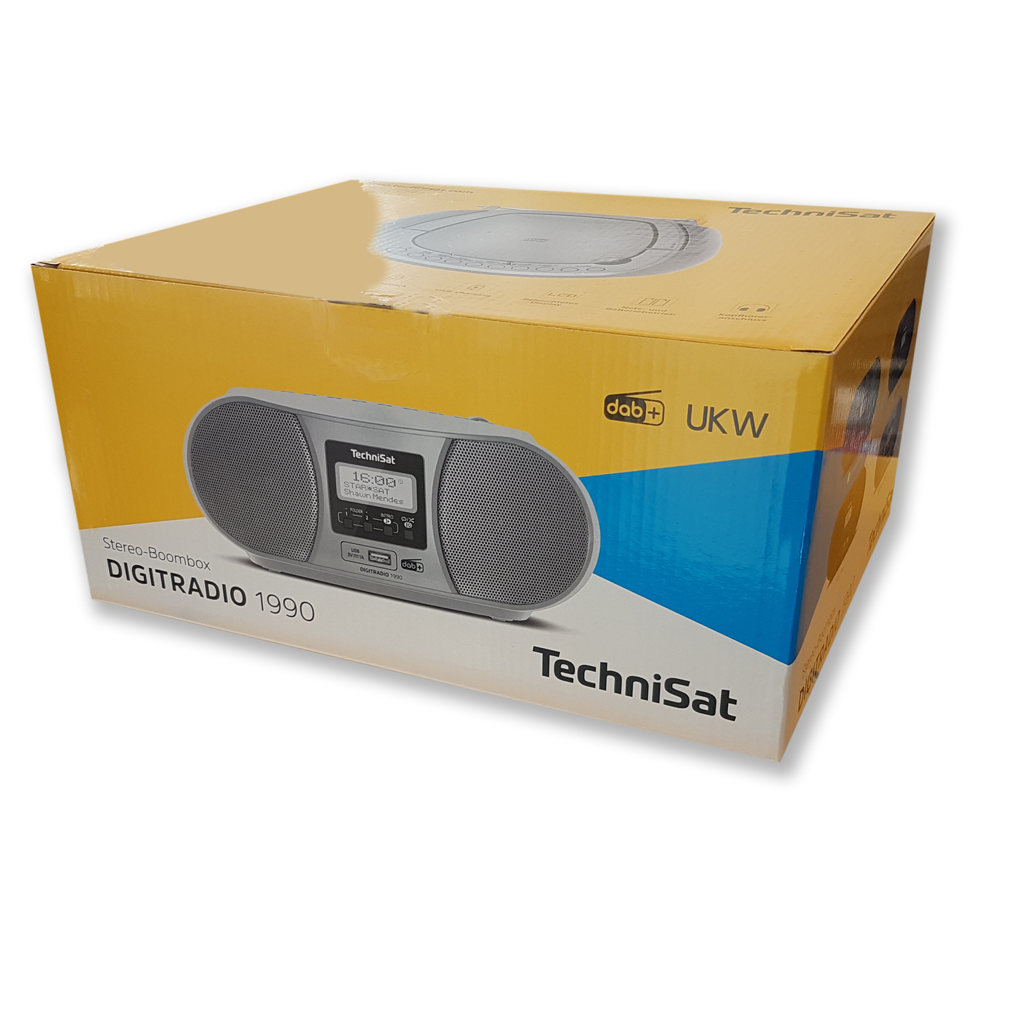 TechniSat DigitRadio 1990 - Stereo-Boombox mit DAB+ Radio silber von TechniSat
