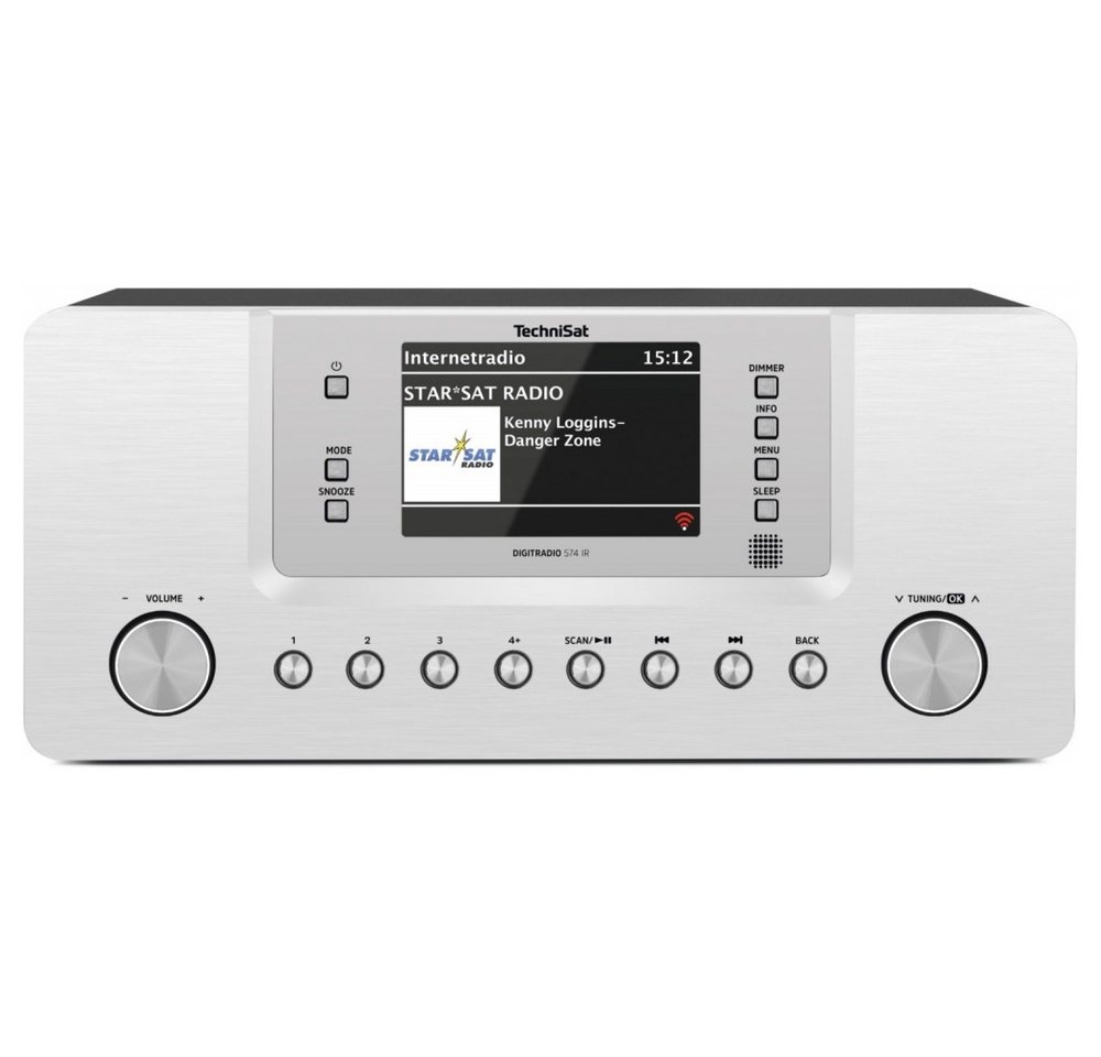 TechniSat DigitRadio 574 IR Internetradio silber Internet-Radio (Tuner für UKW/DAB+, 4 Zoll Farbdisplay) von TechniSat