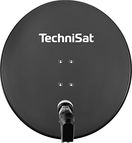 TechniSat SATMAN 850 PLUS - Satellitenschüssel für 4 Teilnehmer (85 cm Sat Spiegel mit Masthalterung und 40mm Universal-Quattro-Switch-LNB) grau von TechniSat